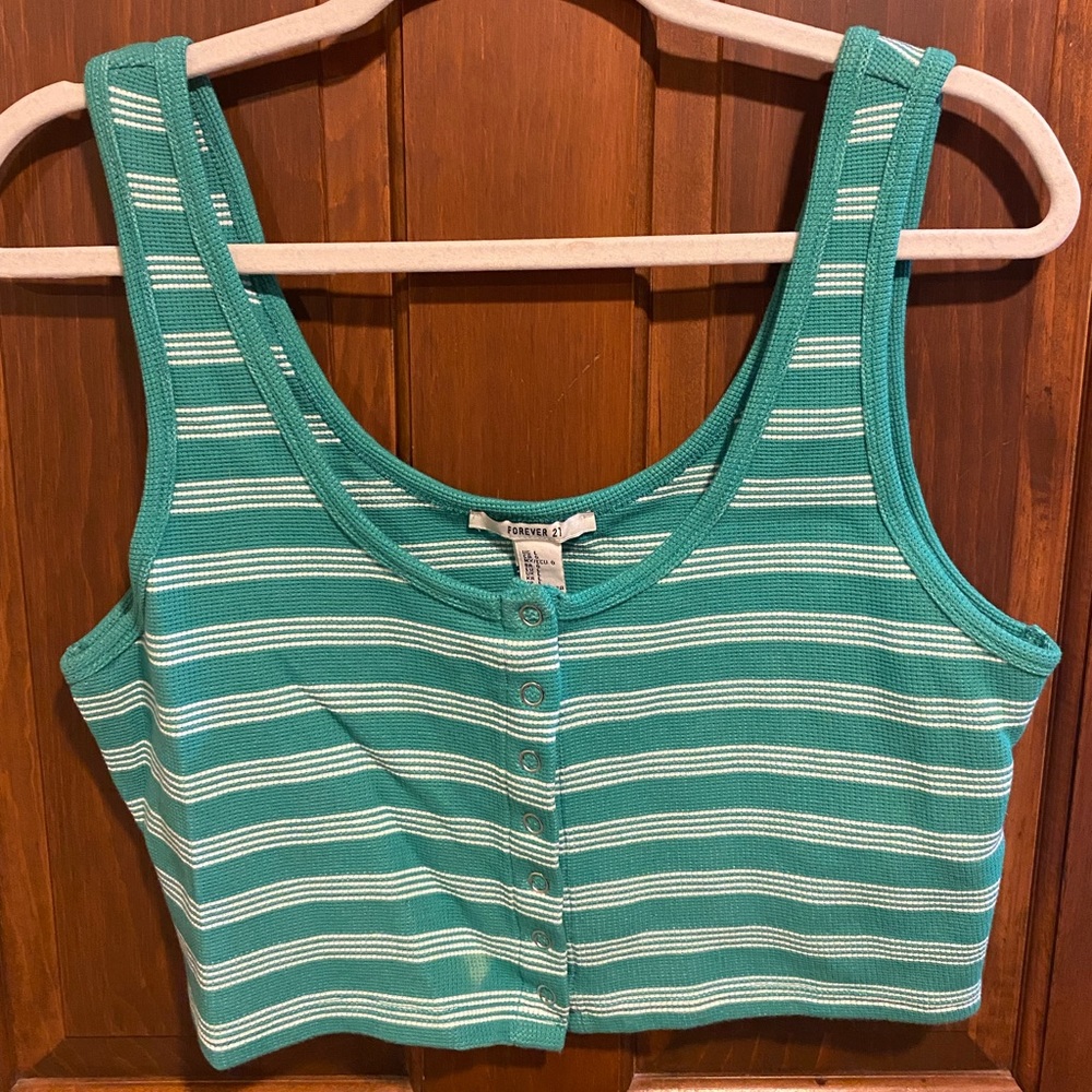Forever 21 Striped Crop Top